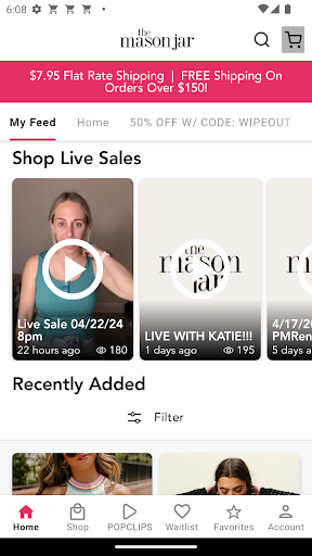 Android application Mason Jar Boutique screenshort