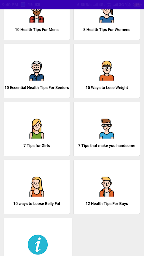 My Health Tips Screen 2
