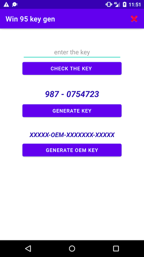 Win 95 key gen Screen 2