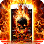 Cover Image of Download Cool Flame Skulls Theme Fire On Your Phone 2.1.0 APK
