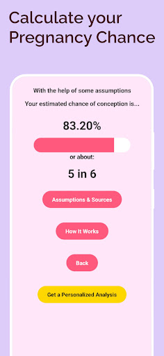 Pregnancy Chance Calculator Screen 3