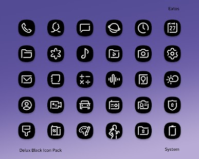 Delux Black - Icon Pack Screenshot