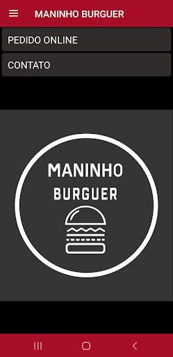 Android application Maninho Burguer screenshort