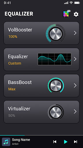 Android application Volume & Bass Boost Equalizer screenshort