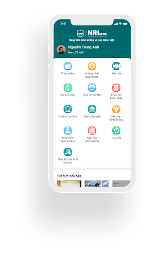 Android application NUTI EXPERT screenshort