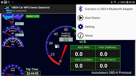 OBDII Car MPG Demo (Gasoline)