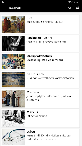 Android application Svenska Kärnbibeln screenshort