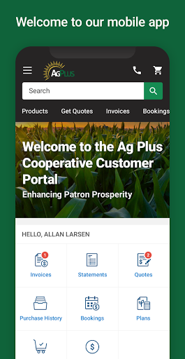 Android application Ag Plus Cooperative screenshort