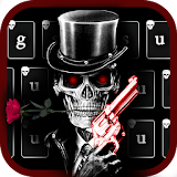 Red Rose Skull Gun Keyboard Theme icon