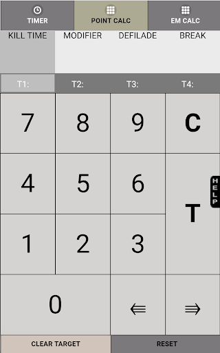 Gunnery - Timer and Calculator Screen 2