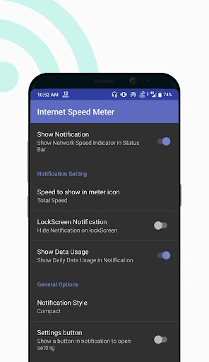 Android application Internet Speed Indicator Lite screenshort