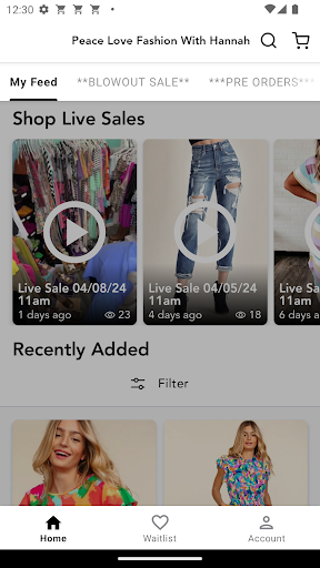 Android application Peace Love Fashion With Hannah screenshort