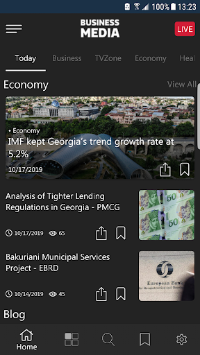 Android application BMG - Business Media Georgia screenshort