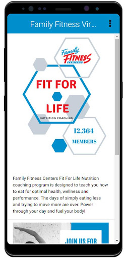 Android application Family Fitness Virtual screenshort