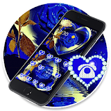 Blue Love Rose Water Reflection Theme icon