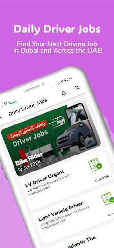 Android application Daily Driver Jobs screenshort