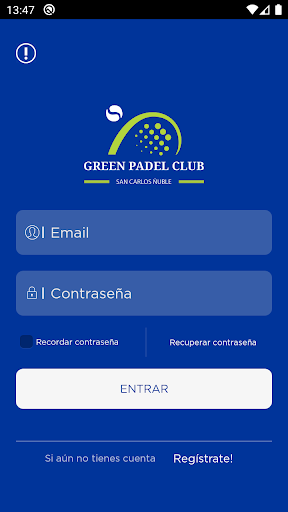 Android application Green Padel screenshort