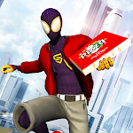 Cover Image of ดาวน์โหลด Ultimate Flying Spider Hero Pizza Delivery 1.1 APK