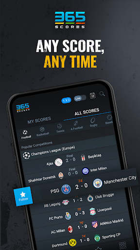 365Scores: Sports Scores Live screenshot 1