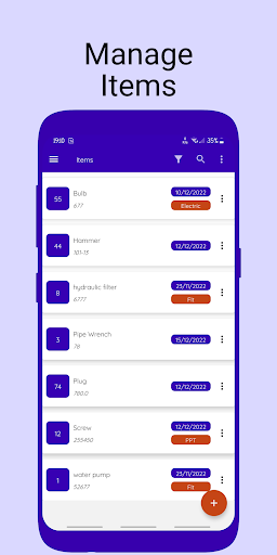 Item Tracker Screen 2