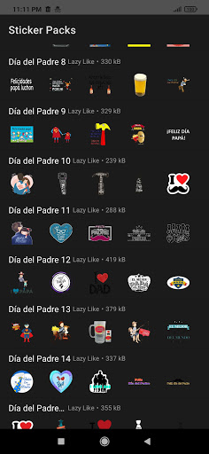 Stickers del Día del Padre par
