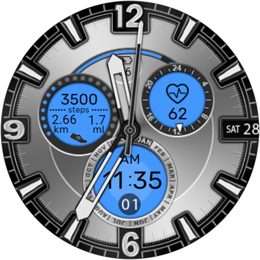 Black Silver Watch logo