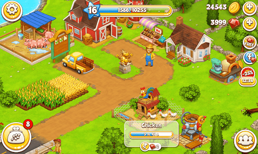 تحميل لعبة Farm Town: Happy village مهكرة أحدث اصدار 5