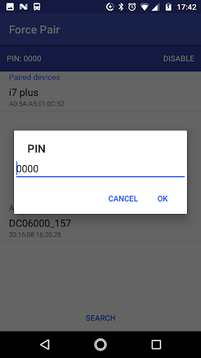Bluetooth Force Pin Pair (Conn Screen 2