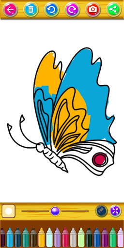 butterfly coloring Screen 3