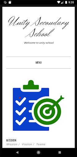 Android application Unity School screenshort