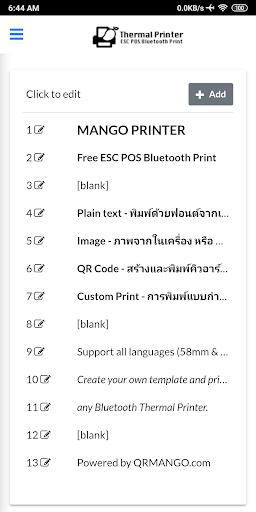 POS Bluetooth Thermal Printer Screen 2