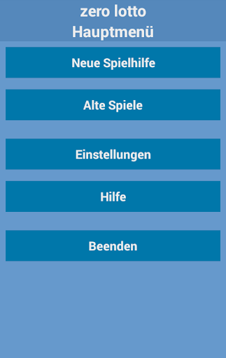Android application zero lotto screenshort