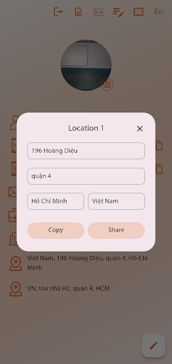 Android application eNameCard screenshort