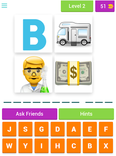 4 Emojis 1 TV Show Guess game Screen 3