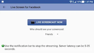 Live Screen for Facebook Screenshot