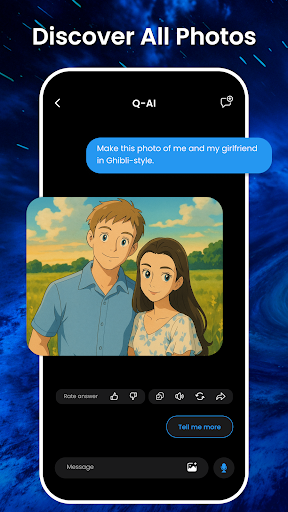 Screenshot of Q-AI Chatbot Assistant
