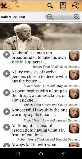 Android application Robert Frost : Quotes screenshort