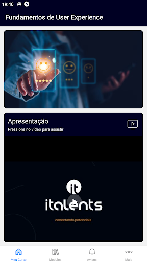 Android application iTalents Parceiros screenshort