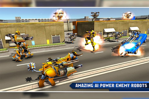 Bull Robot Car Transforming Games: Robot Shooting apkpoly screenshots 10