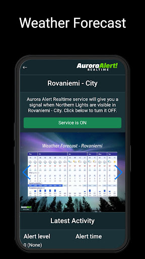 Aurora Alert Realtime Screen 3