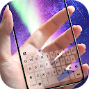 Transparent Galaxy Keyboard Background
