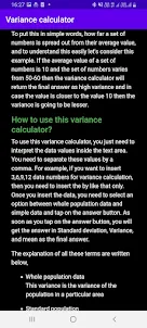 Variance calculator