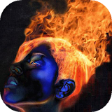 Fiery head live wallpaper icon