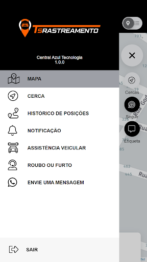 Android application Ts rastreamento screenshort