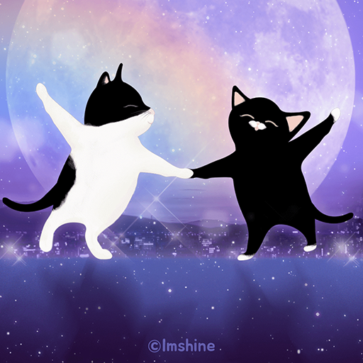Cats dancing in the moonlight logo