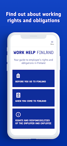 Android application Work Help Finland screenshort