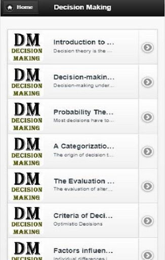 Android application Decision Making screenshort