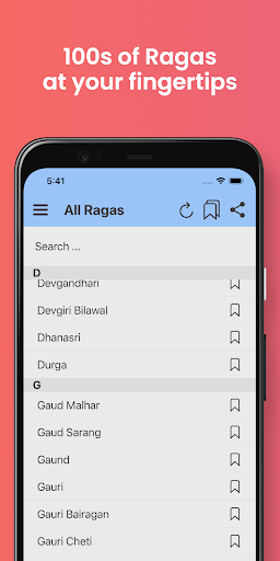 Android application Ragas screenshort