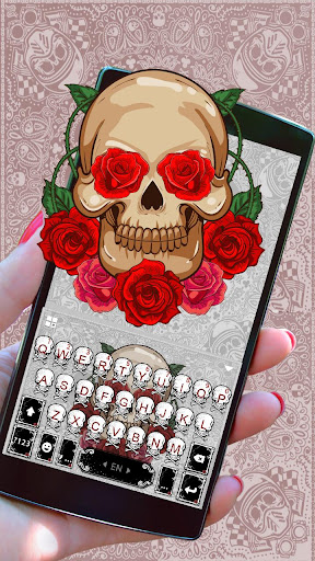 Android application Tattoo Skull Keyboard Theme screenshort