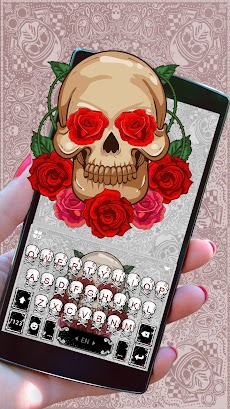 最新版、クールな Tattoo Skull のテーマキーボーのおすすめ画像1
